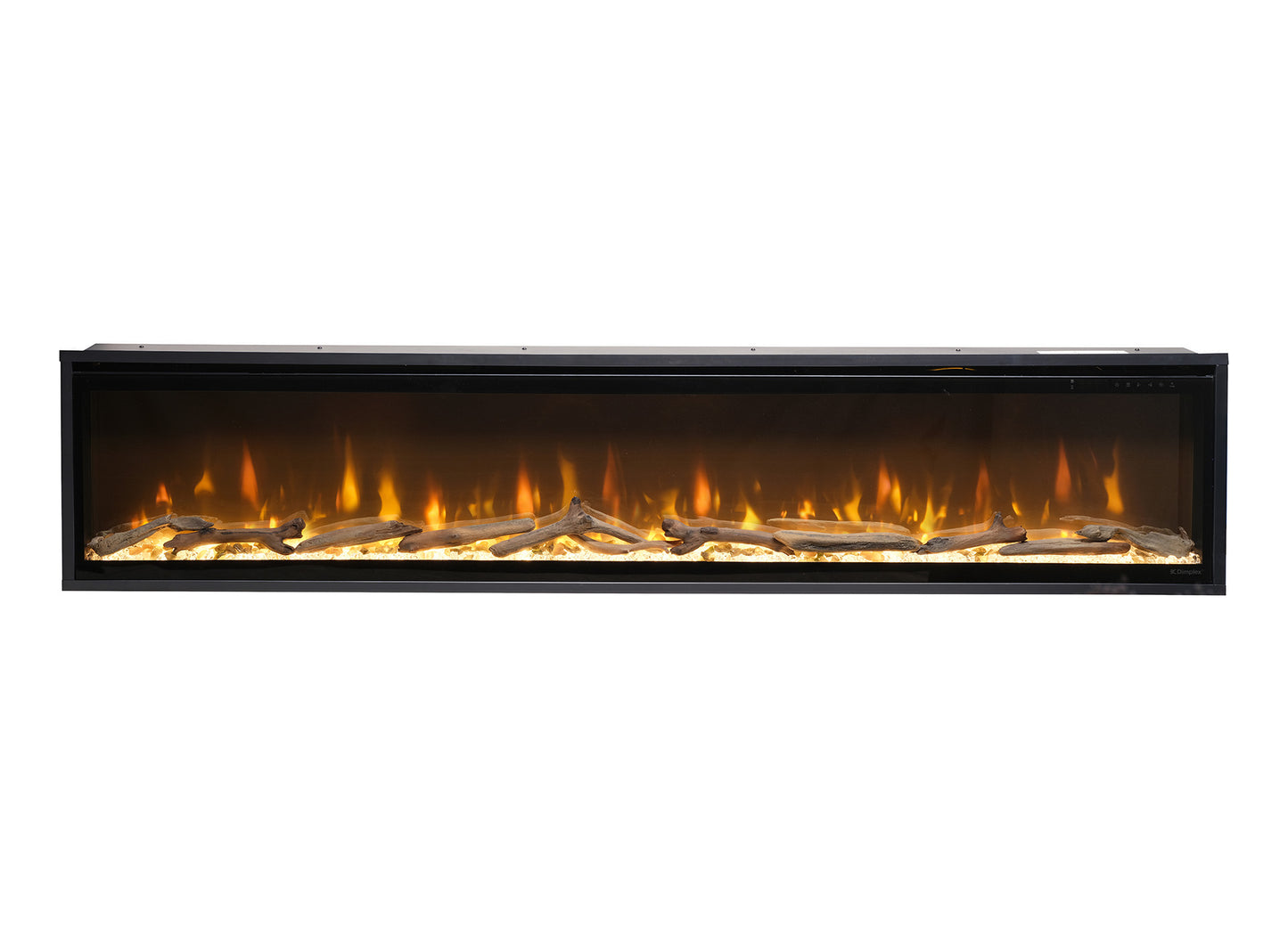 Dimplex Ignite Evolve 100 elektrische haard met realistische vlammen en houtblokken.