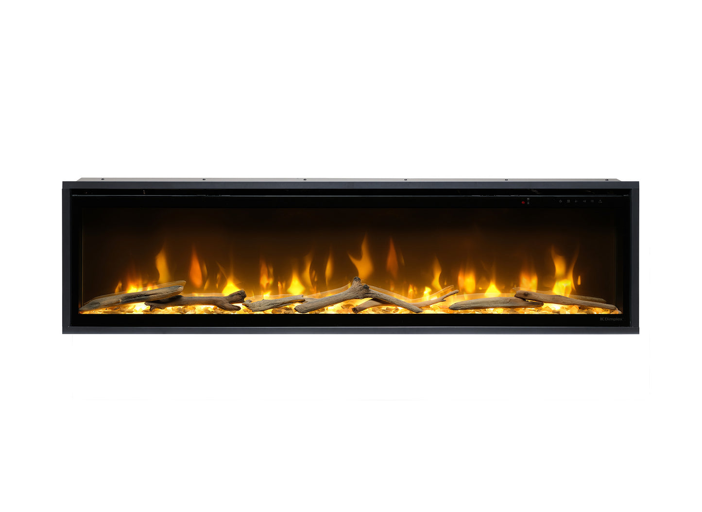 Dimplex Ignite Evolve 60 elektrische haard met realistische vlammen en houtblokken.