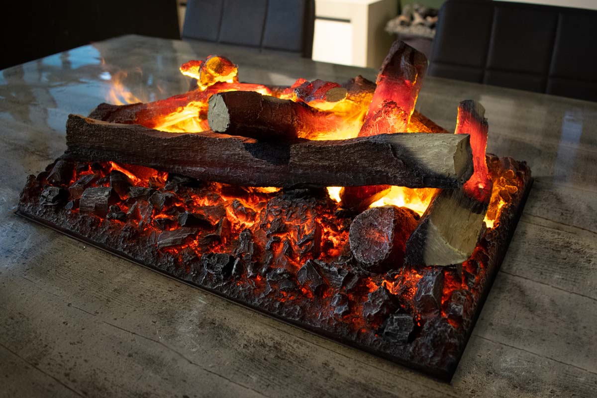 Dimplex Opti-myst Cassette 500 Projects met gloeiende houtblokken