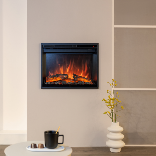 Wanders Redstone 24'' in moderne woonkamer met ingebouwde haard