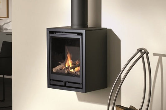 Wanders Square 40 Wall gashaard aan de muur met brandend vuur
