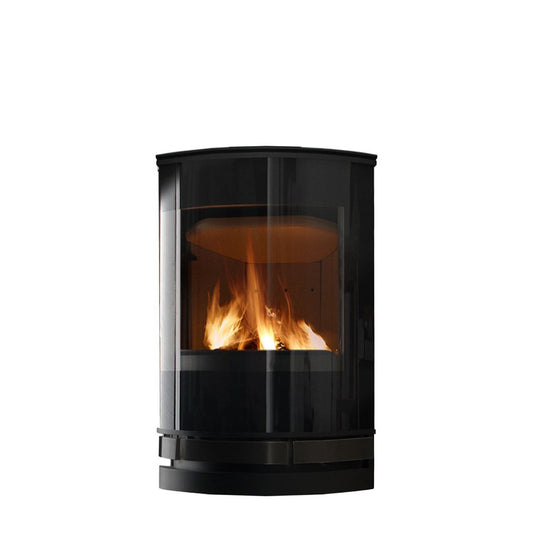 Jydepejsen Elegance Classic Wall zwarte wandkachel met zicht op vlammen