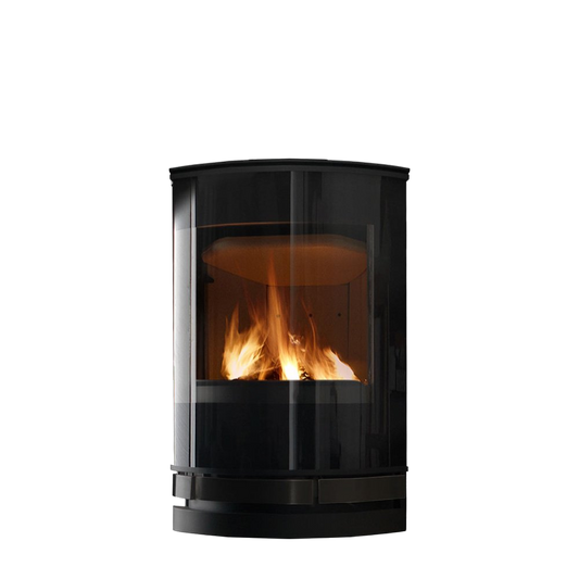 Jydepejsen Elegance Classic Wall zwarte wandkachel met zichtbare vlammen