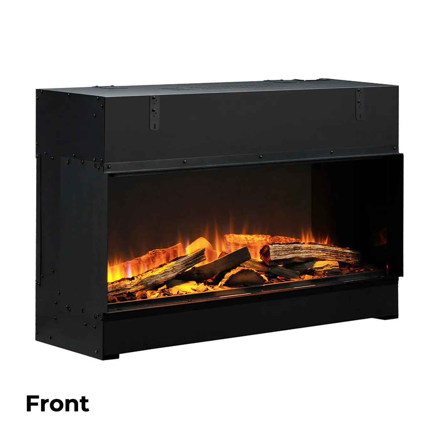 Dimplex Vivente Plus 100 elektrische haard met realistisch vlameffect en houtblokken.