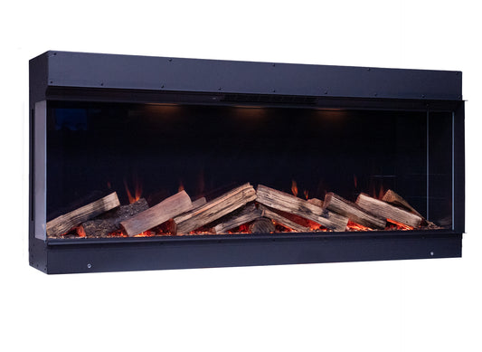 Element4 Elite 125 E Supreme inbouwhaard met houtblokken en vlammen