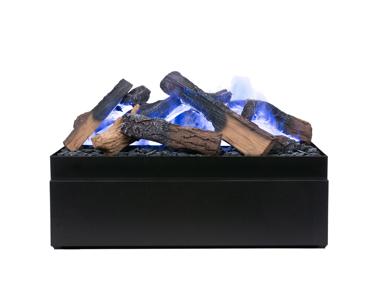 Dimplex Juneau Multi Colour elektrische haard met blauw gloeiende houtblokken