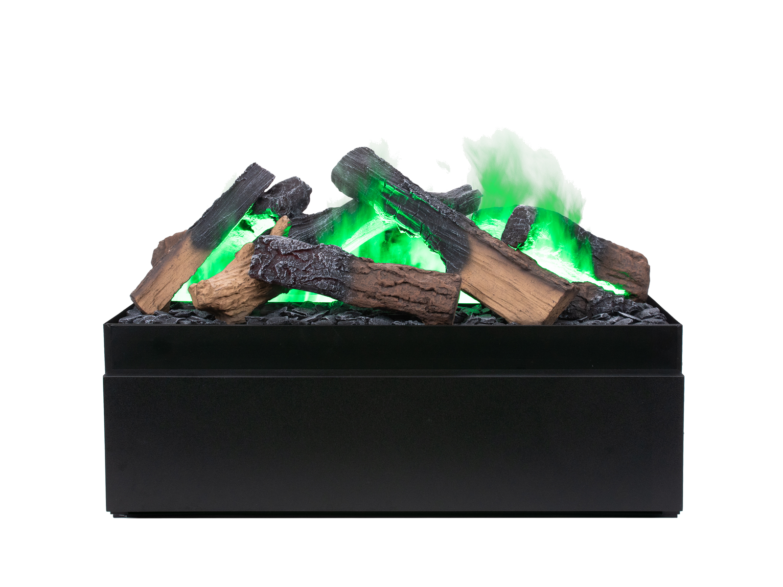 Dimplex Juneau Multi Colour elektrische haard met groene vlammen en houtblokken