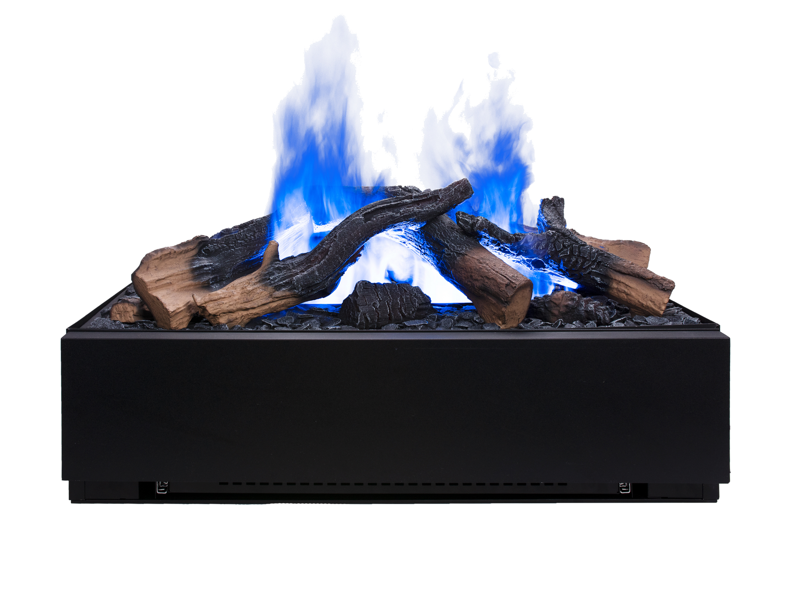 Dimplex Juneau Multi Colour XL elektrische haard met blauwe vlammen en houtblokken