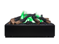 Dimplex Juneau Multi Colour XL elektrische haard met groene vlammen en houtblokken