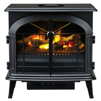 Dimplex Stockbridge Opti-Myst elektrische haard met vlameffect op witte achtergrond