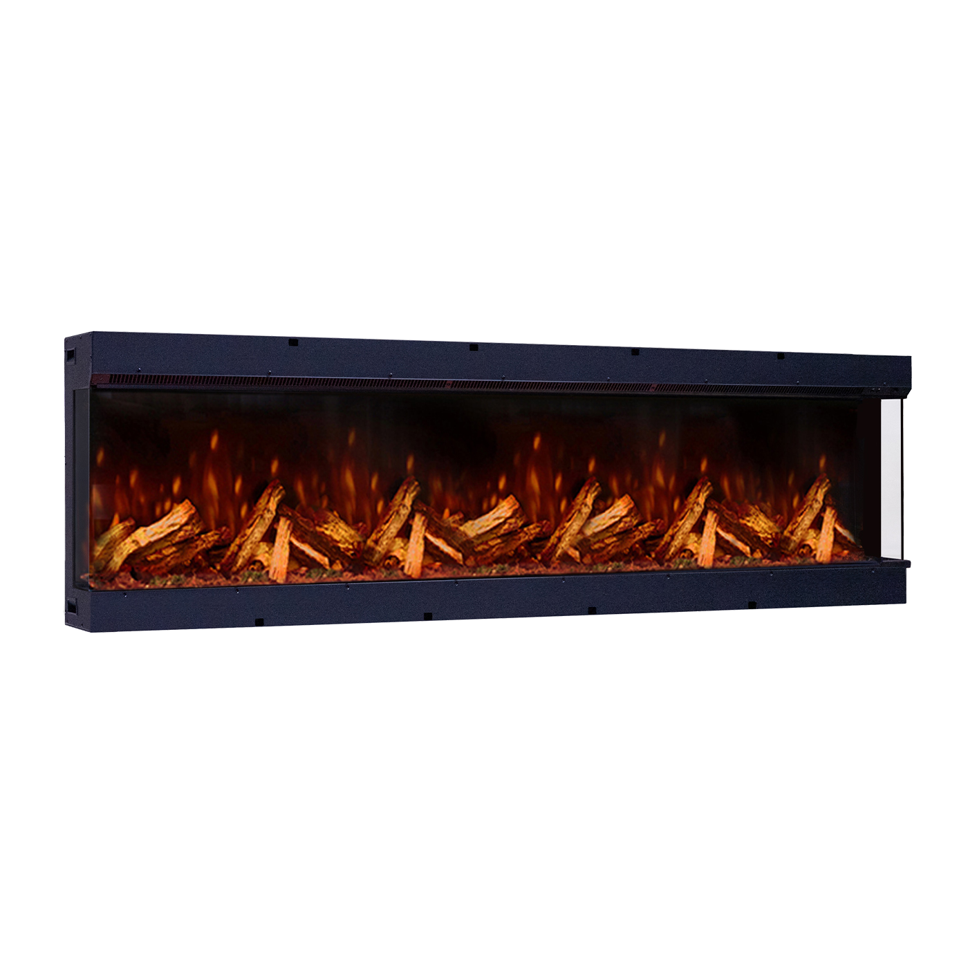 Fair Fires Tru Vizion Pano S 2000 elektrische haard met vlammen en houtblokken