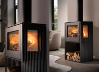 Trimline Fires Woody Loft 3L-O houtkachel in moderne woonkamer