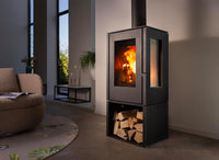 Trimline Fires Woody Loft 3S-O houtkachel in moderne woonkamer