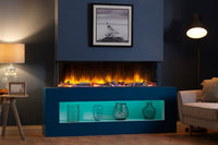 Charlton & Jenrick Polaris 1600 mm elektrische haard in stijlvolle woonkamer