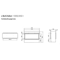 Faber e-BoX 1000/450 technische maatvoeringstekening