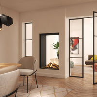 DRU Maestro 75 Tall Eco Wave tunnel gashaard in moderne woonkamer