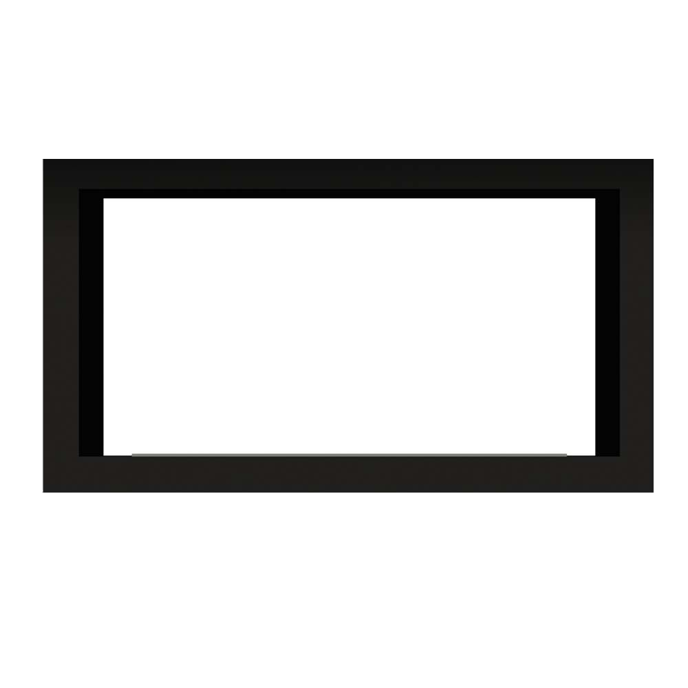 Icon Fires Double Sided Slimline Firebox 1100 zwart in rechthoekige omlijsting