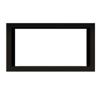 Icon Fires Double Sided Slimline Firebox 1100 zwart in rechthoekige omlijsting