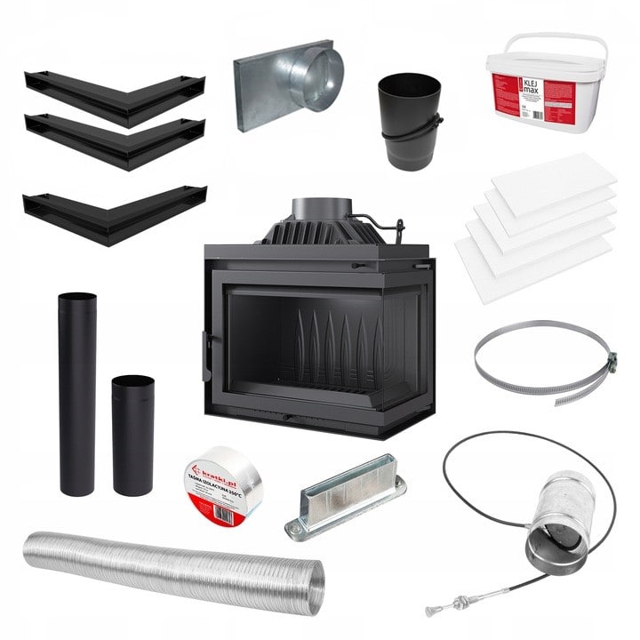 Kratki Simple M 10 kW haardkachel met installatietoebehoren