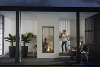 Element4 Sky Large Tunnel Outdoor in moderne terrasruimte met vuurlijst