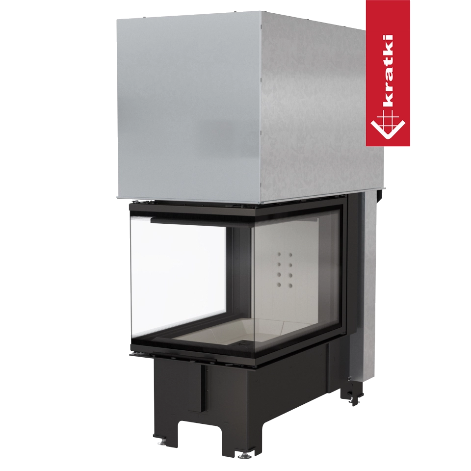 Kratki NBU 500/700 inbouwhaard met glazen ruit en metalen omkasting
