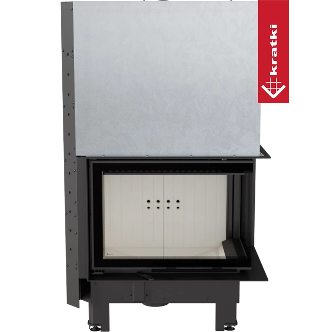 Kratki MBZ inbouwhaard met glazen deur en metalen behuizing