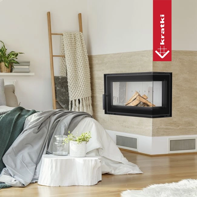 Kratki Simple S in moderne woonkamer met ingebouwde hoekhaard