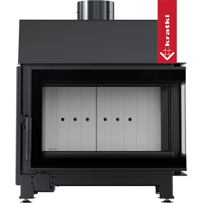 Kratki Simple S inbouwhaard met zwart front en glazen deur