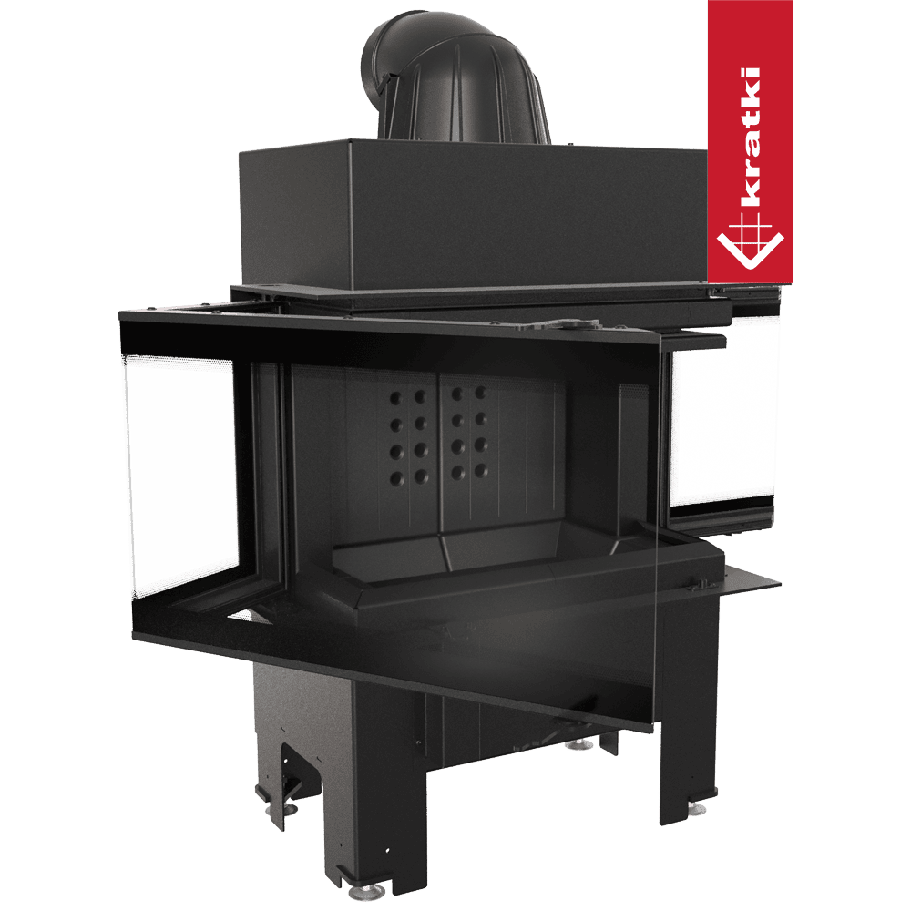 Kratki NBC 680/280 inbouwhaard met zwart stalen frame