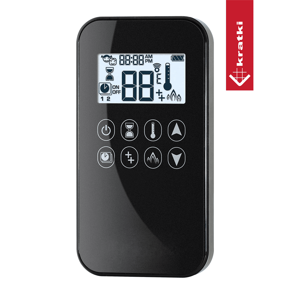 Kratki Leo 200 bedieningspaneel met display en knoppen