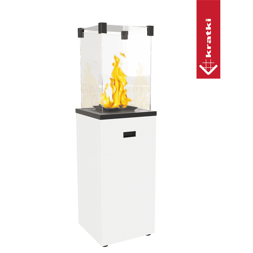 Kratki Patio Slim terrasverwarmer met vlammen
