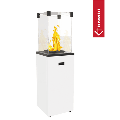 Kratki Patio Slim terrasverwarmer met vlammen