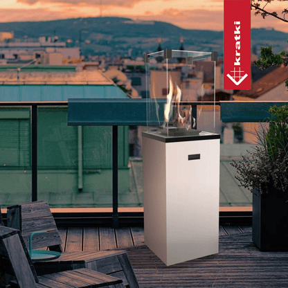 Kratki Patio Slim terrasheater op houten dakterras