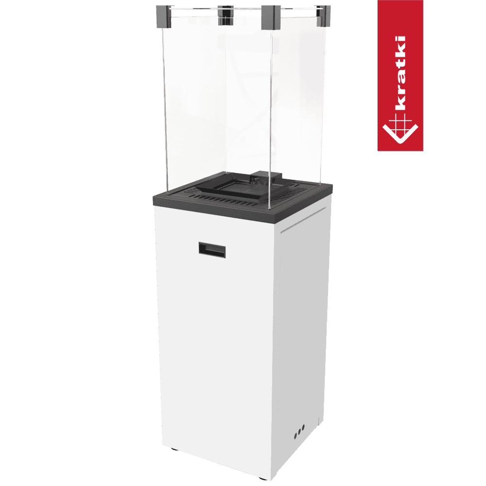 Kratki Patio Slim terrasverwarmer met glazen wanden