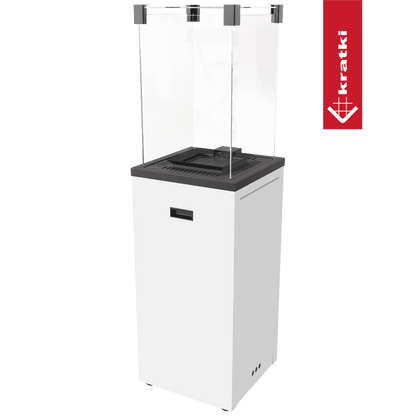 Kratki Patio Slim terrasverwarmer met glazen wanden
