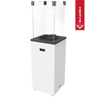 Kratki Patio Slim terrasverwarmer met glazen windschermen