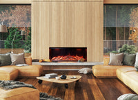 Element4 Elite 125 E Supreme haard in moderne woonkamer met brandend vuur
