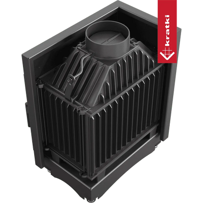 Kratki Zuzia Links houtkachel met robuust ontwerp en efficiënte warmteafgifte.