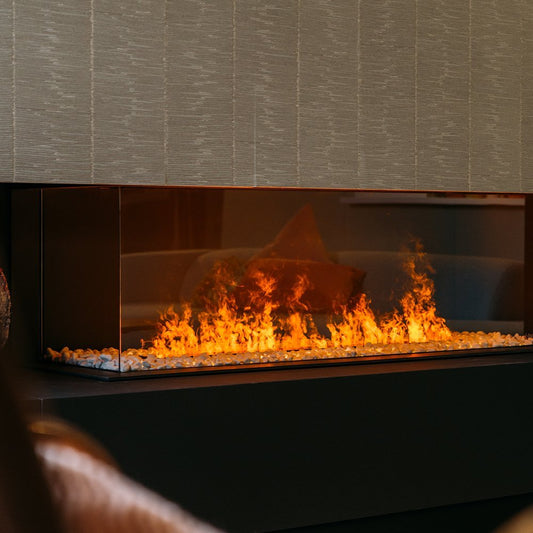 Dimplex e-MatriX 1300/400 II Hoek ingebouwde haard met vlammen