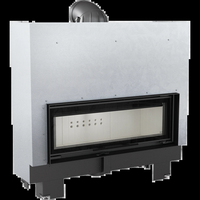 Kratki MB100 inbouwhaard met glazen deur en metalen omkasting