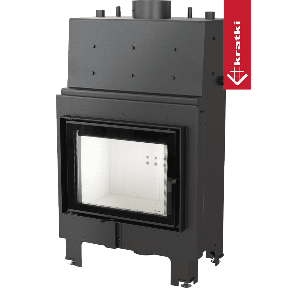 Kratki MBM CV inbouwhaard met glazen deur en zwart frame