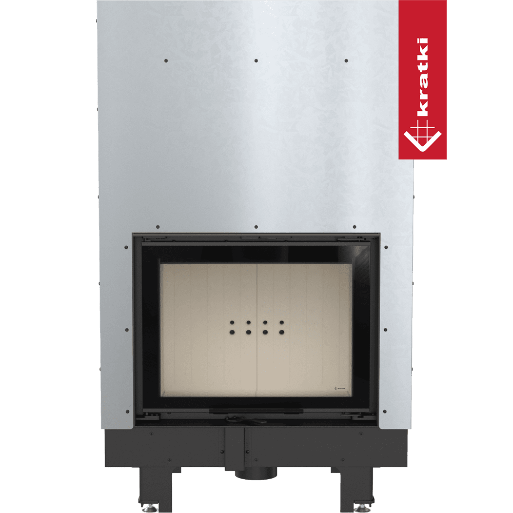 Kratki MBM CV inbouwhaard met metalen front en glazen deur