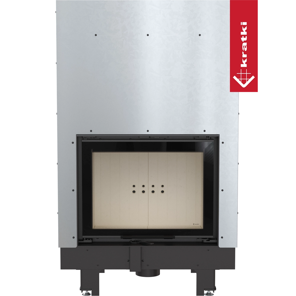 Kratki MBM CV inbouwhaard met metalen front en glazen deur