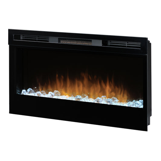 Dimplex Prism 34'' inbouwhaard met vlammen en glasstenen