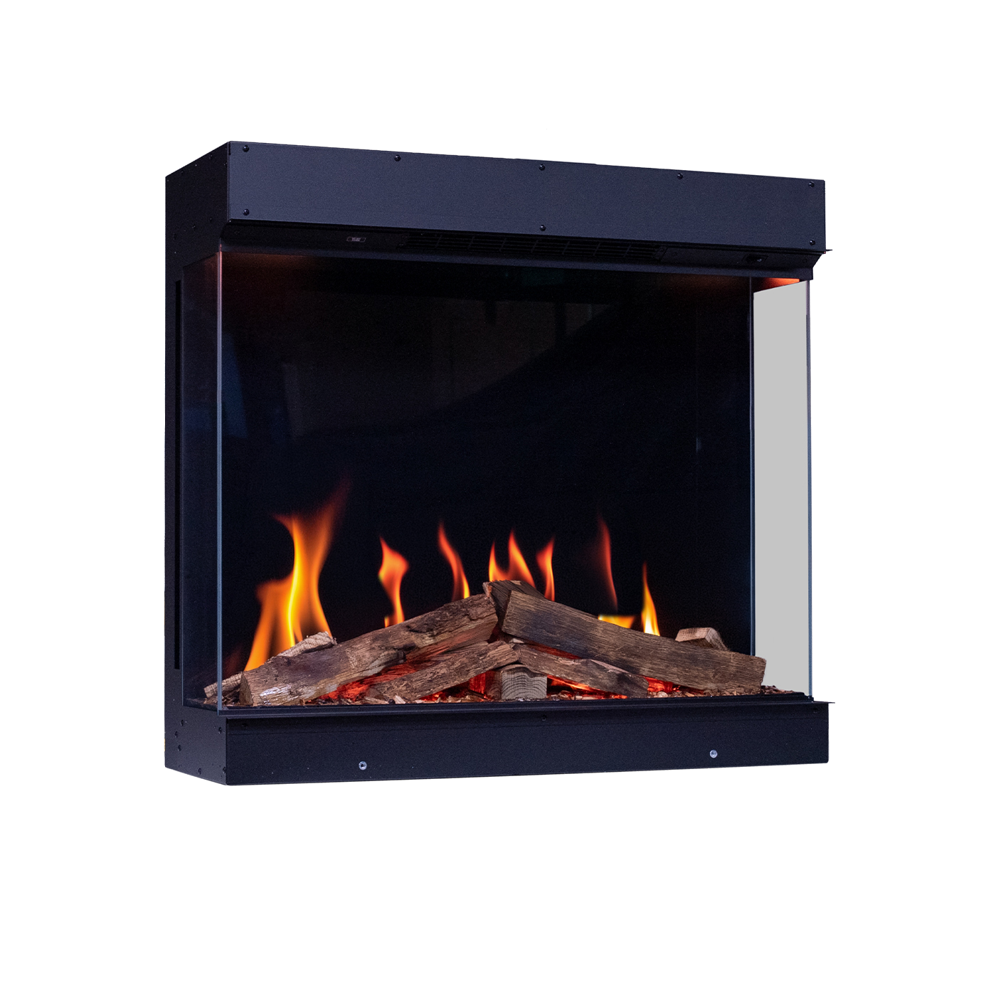 Element4 Elite 80 H e Supreme haard met vlammen en houtblokken