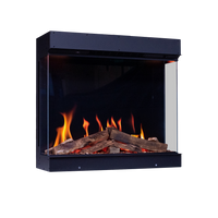 Element4 Elite 80 H e Supreme haard met vlammen en houtblokken