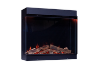 Element4 Elite 80 H e Supreme in zwarte inbouwhaard met brandend hout