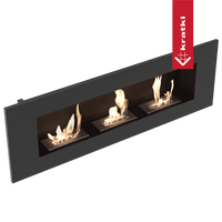 Kratki Delta3 wandhaard met drie branders en vlammen