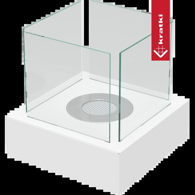 Kratki Tango3 tafelhaard met glazen panelen en witte basis