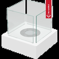 Kratki Tango3 tafelhaard met glazen panelen en witte basis